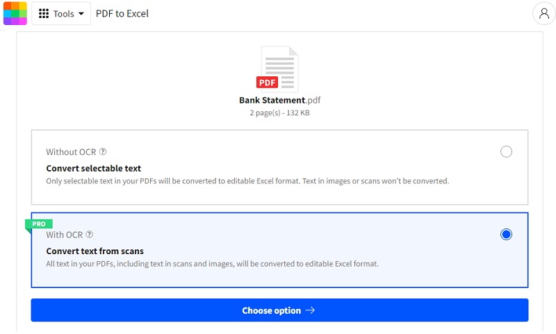 smallpdf interface