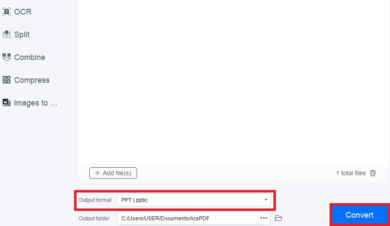modify settings and hit convert