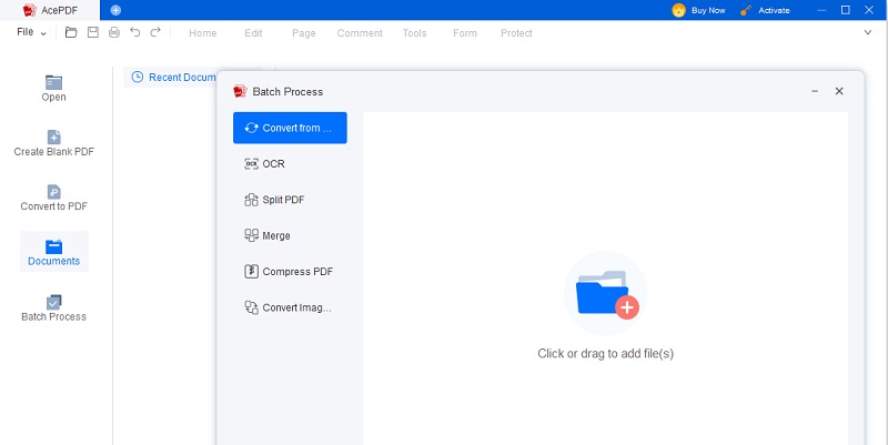 acepdf convert from file interface