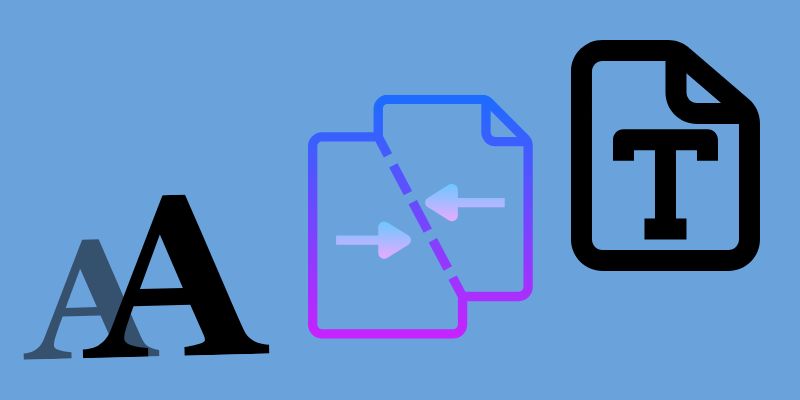 compressing text and fonts