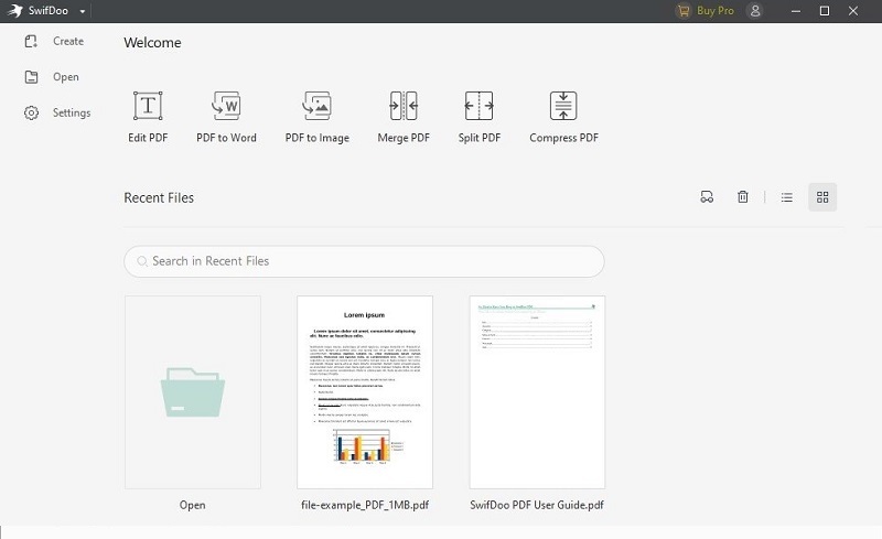 swifdoo pdf interface