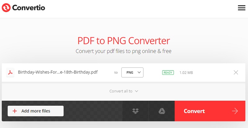 convertio interface