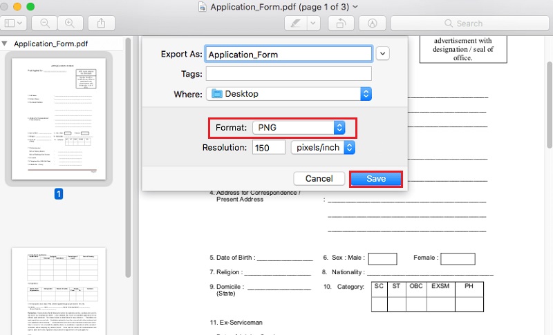 customized output settings and hit save