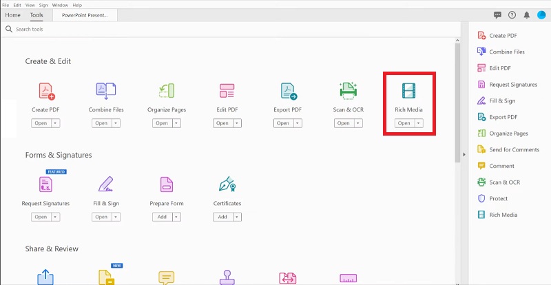 access rich media tool