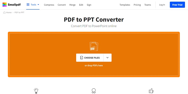 convert pdf to powerpoint using smallpdf