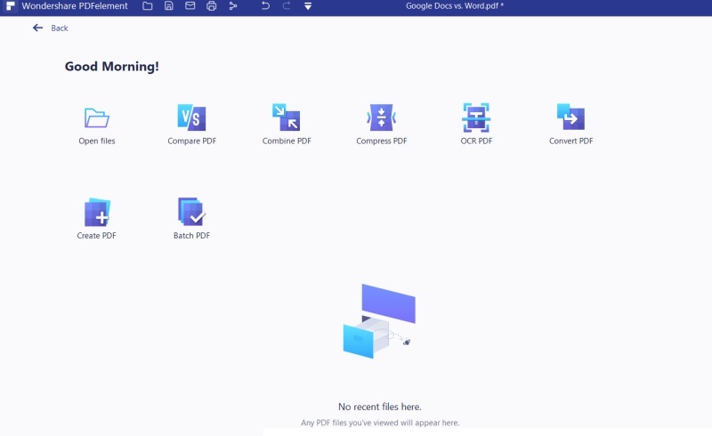 pdfelement editor interface