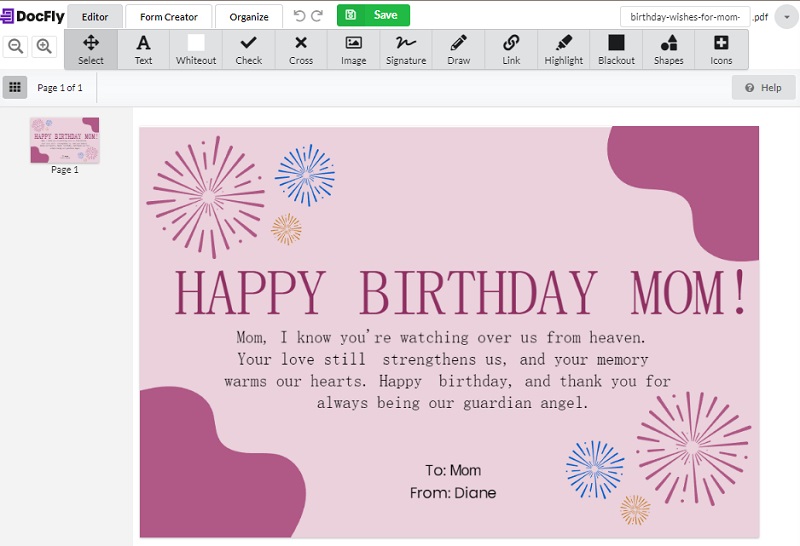 docfly online pdf editor
