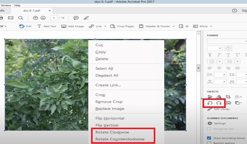rotate features of adobe acrobat
