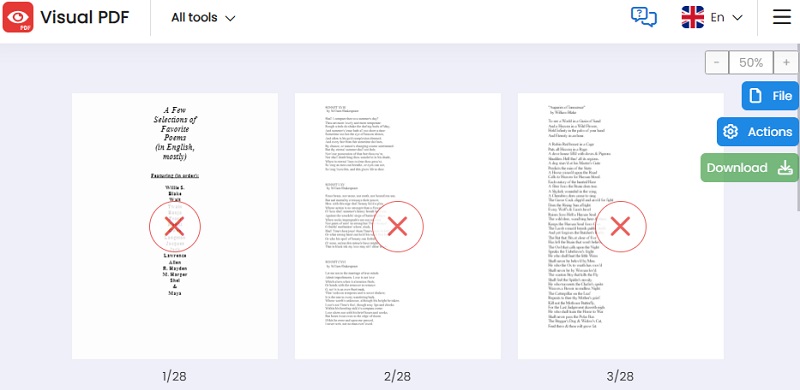 visual pdf interface