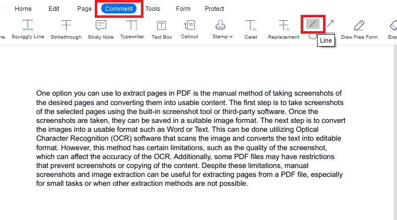import pdf and draw line