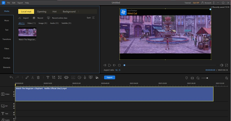 start to edit the flv video