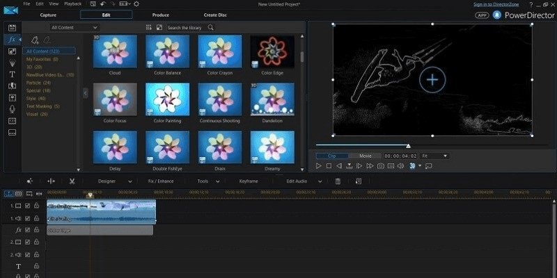 powedirector interface