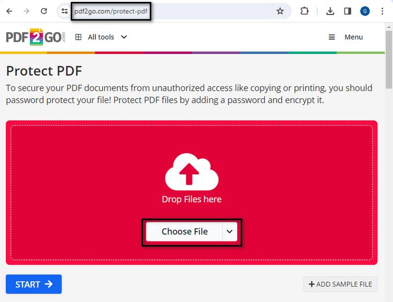 pdf2go home screen
