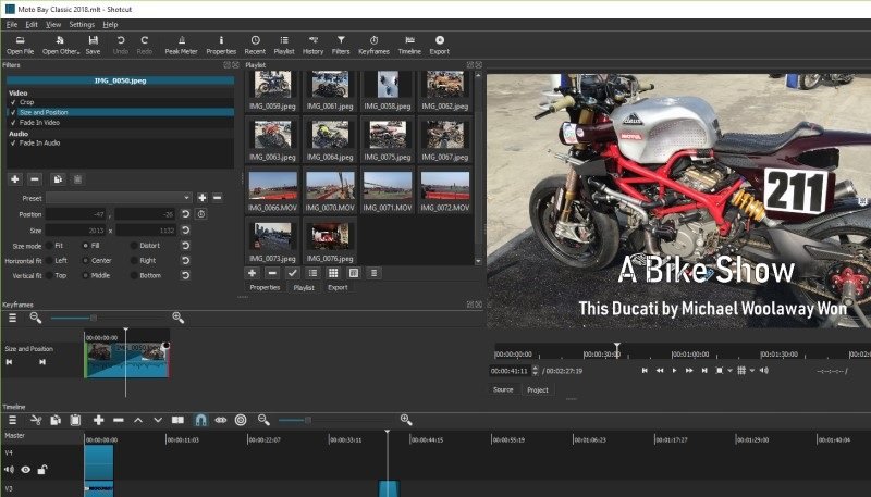 shotcut interface"