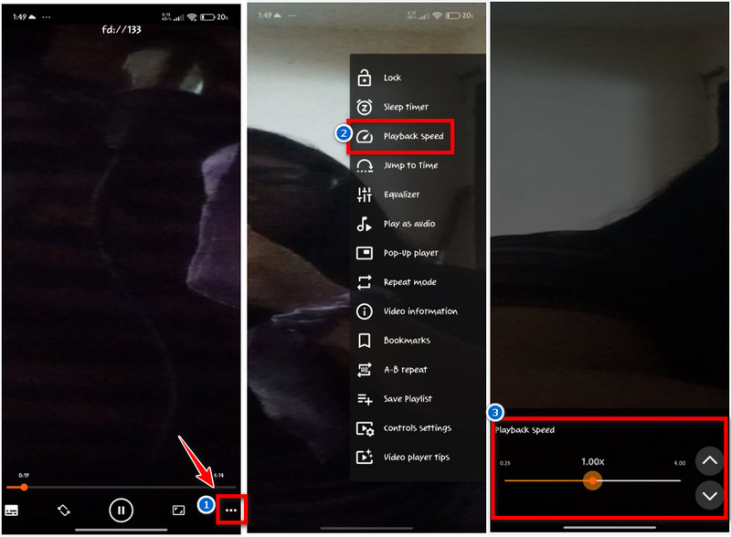 change video speed using vlc media player on mobile