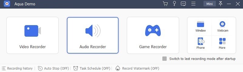 aqua demo interface