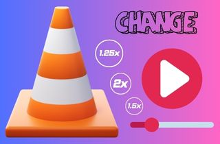 vlc change speed