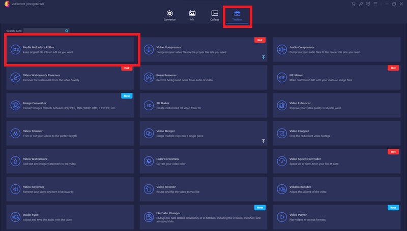 acethinker videlement toolbox tab