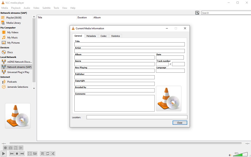 vlc media player interface