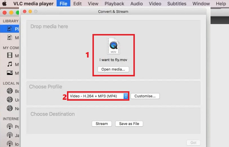 import video and select mp4