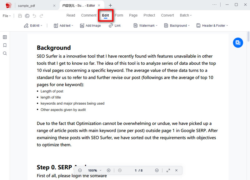 acepdf edit your document before printing