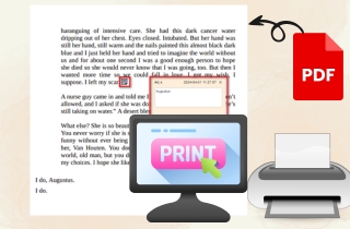 print pdf with comment