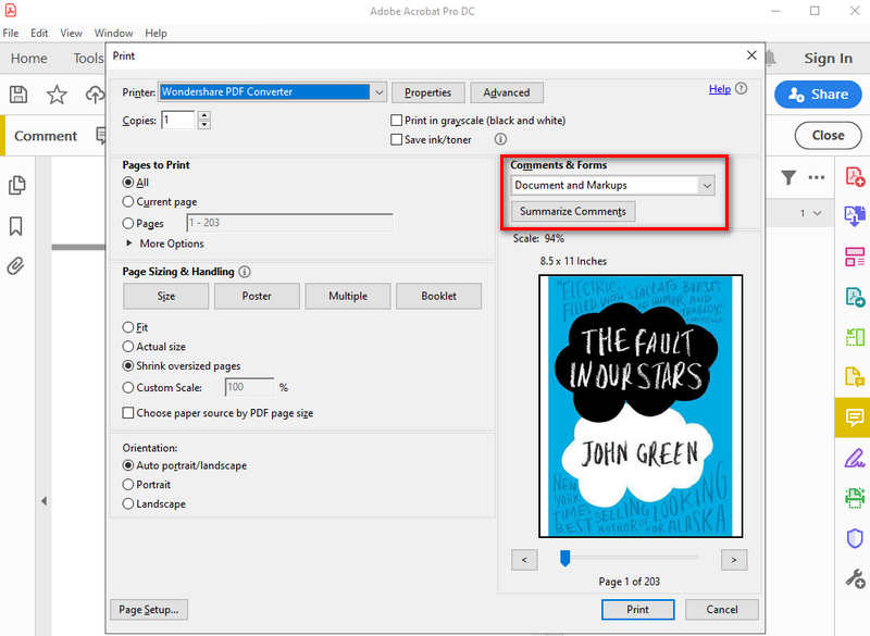 print pdf using adobe acrobat