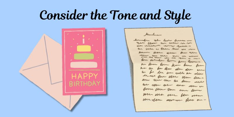 consider the tone and style