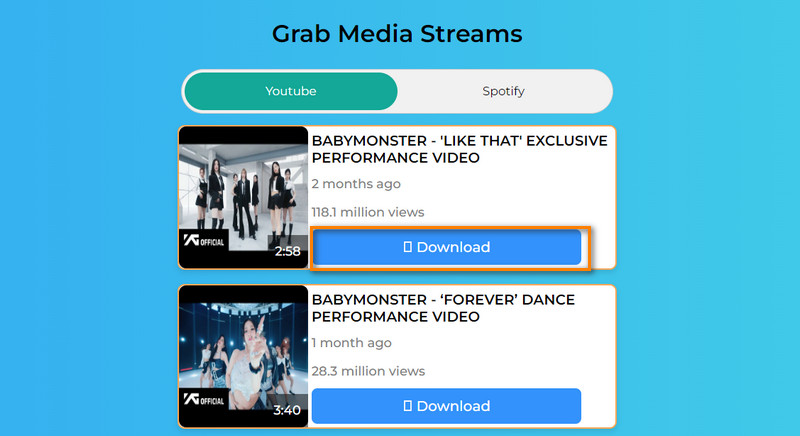 free mp3 downloader download option