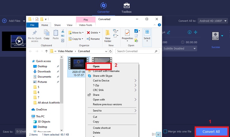 convert and save the youtube video