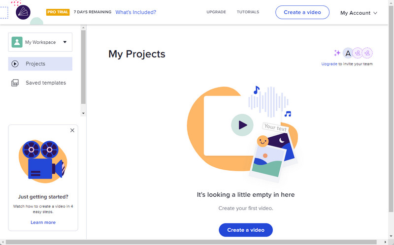 animoto interface