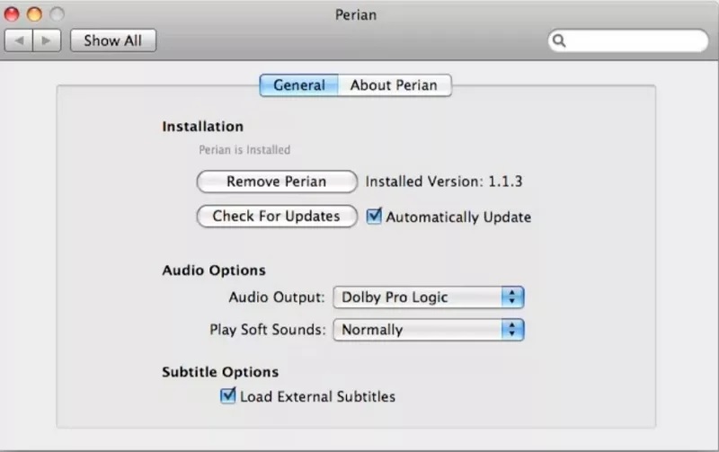 perian installing avi