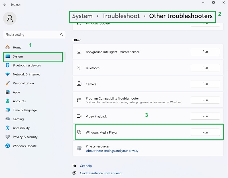 troubleshooter on windows device