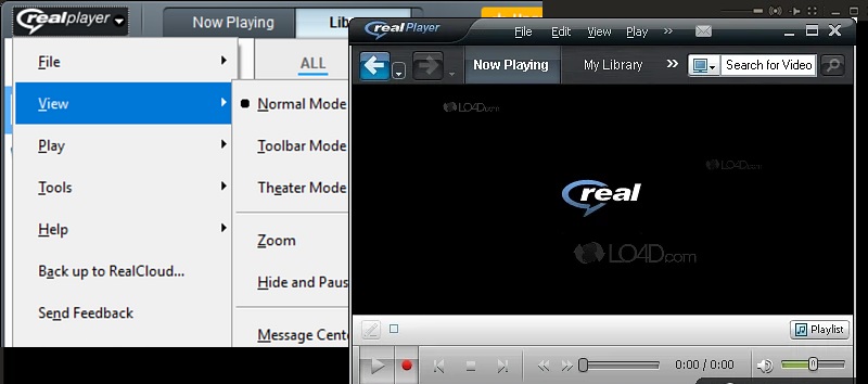 realplayer interface