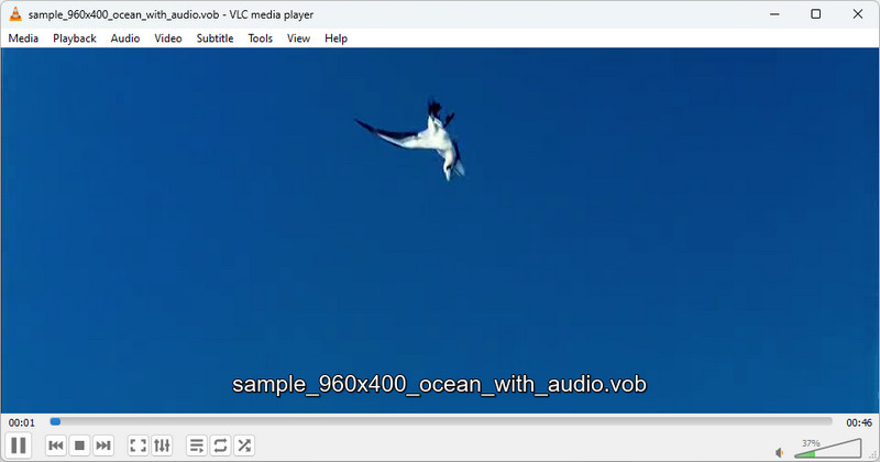 play vob files using vlc