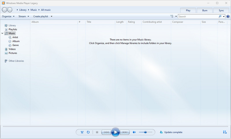 open windows media player