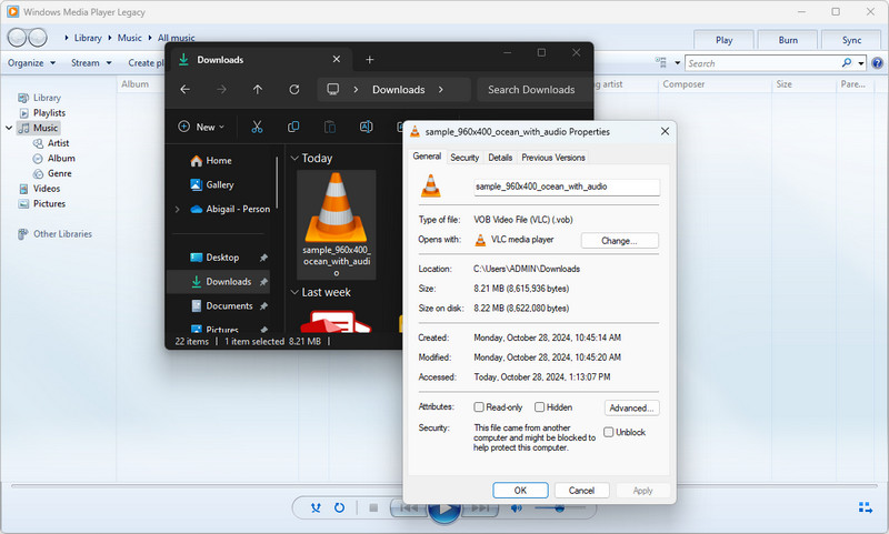 upload vob file