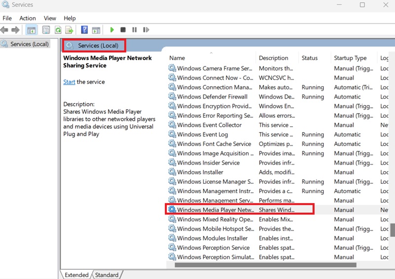 services interface