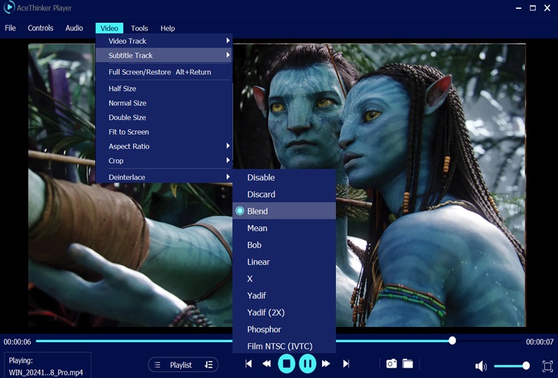 video settings menu