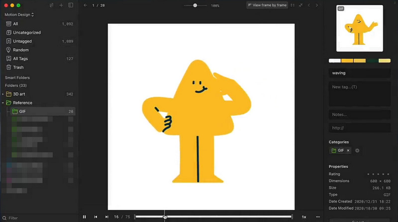 play a gif image on eagle