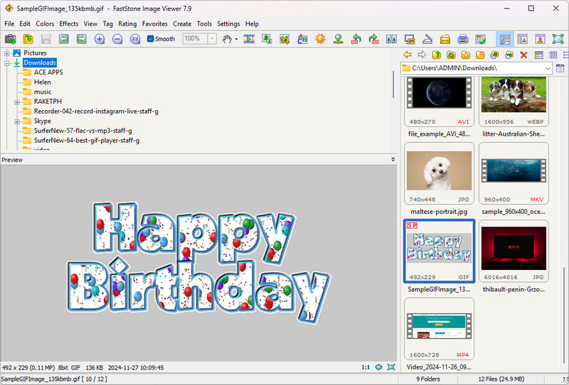 view gif image with faststone