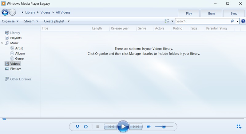 windows media player