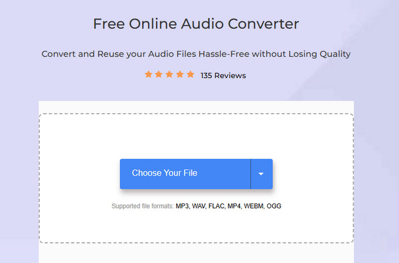 free online audio converter interface