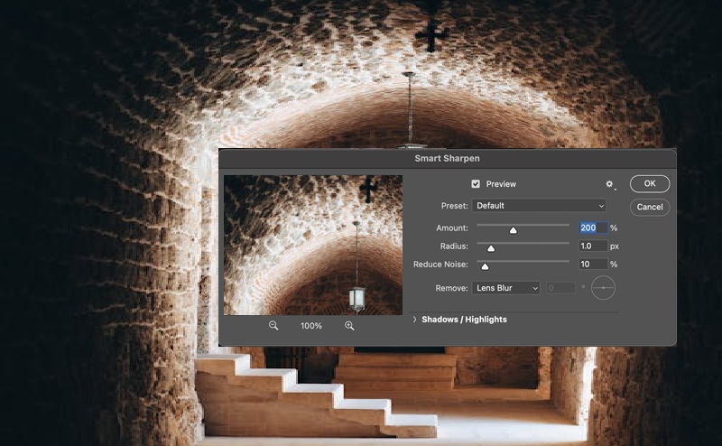 photoshop smart sharpen