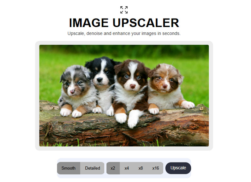 select upscale level from x2 to x8