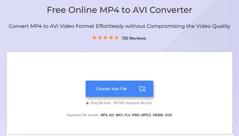 free online mp4 to avi converter user interface