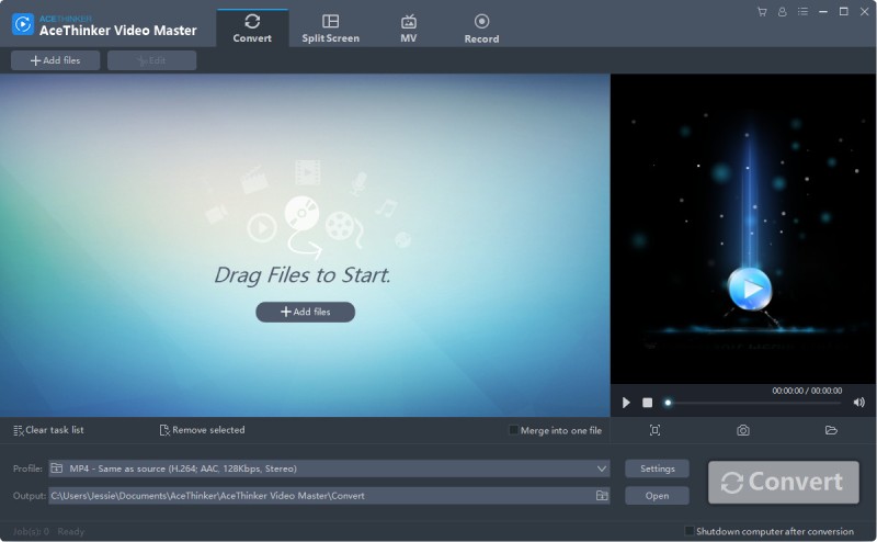 Video Master main interface