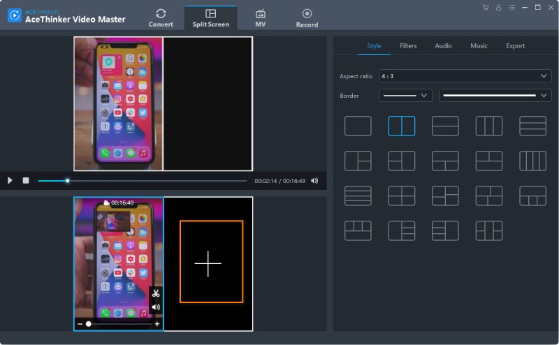 add video to split