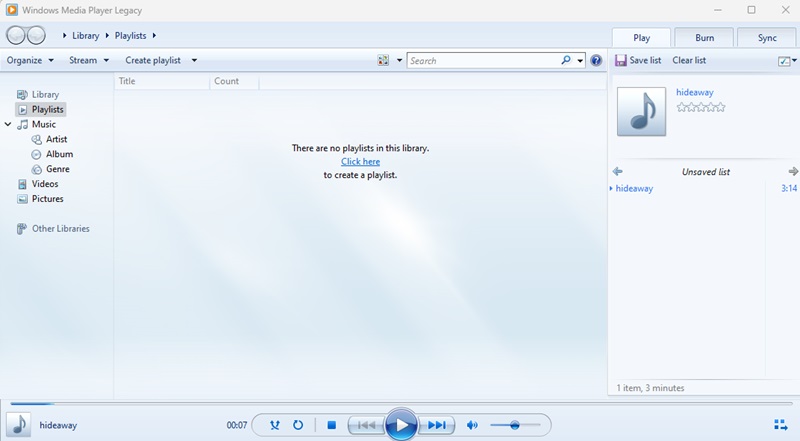 open windows media player