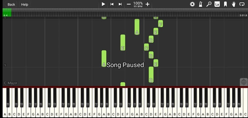synthesia midi player interface